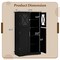 Costway Bathroom Storage Cabinet Linen Storage Cabinet with Doors and Adjustable Shelves Black/Grey/Brown/White